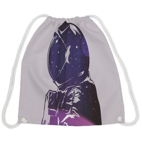 JoyArty Рюкзак-мешок В темном космосе bpa_19938, серый/фиолетовый