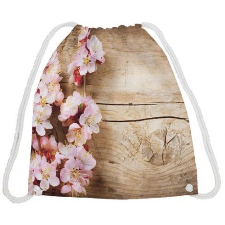 JoyArty Сумка-рюкзак Ветка вишни на дереве bpa_27470, коричневый