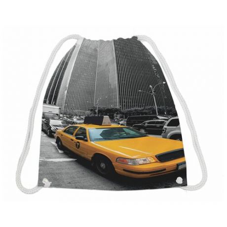 JoyArty Рюкзак-мешок Городское такси bpa_53137, черный/желтый