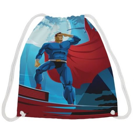 JoyArty Рюкзак-мешок Супермен в прожекторах bpa_23742, синий/красный