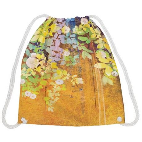 JoyArty Рюкзак-мешок Висячие цветы bpa_13891, оранжевый/желтый/зеленый