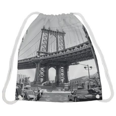 JoyArty Сумка-рюкзак Мост Джорджа Вашингтона bpa_30778, серый