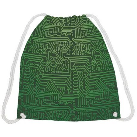 JoyArty Сумка-рюкзак Печатная плата bpa_27590, зеленый