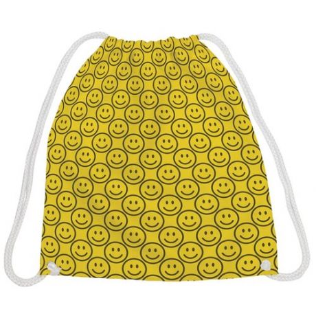 JoyArty Рюкзак-мешок Яркие смайлы bpa_55409, желтый