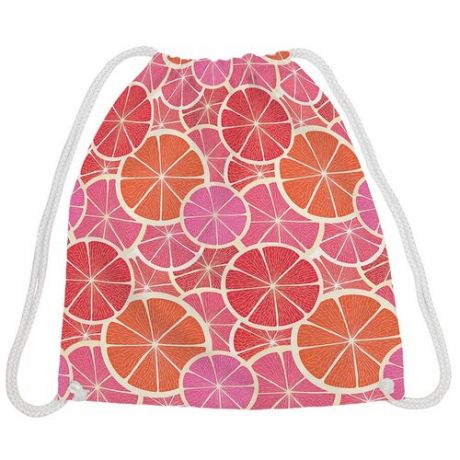 JoyArty Рюкзак-мешок Половинки цитрусов bpa_47779, розовый/оранжевый