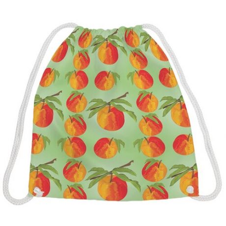 JoyArty Рюкзак-мешок Яблочный рисунок bpa_52372, зеленый/красный