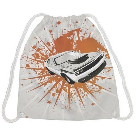 JoyArty Рюкзак-мешок Маскл кар bpa_17772, оранжевый/серый/черный