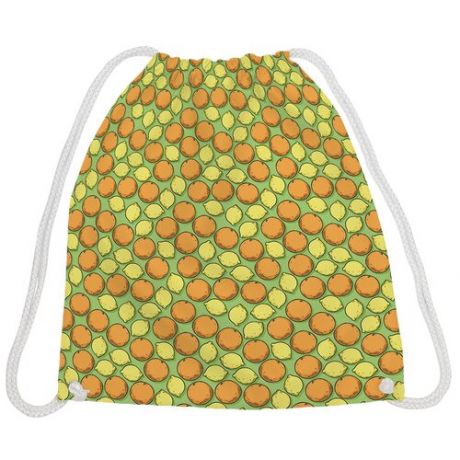 JoyArty Рюкзак-мешок Лимоновый рай bpa_75234, желтый/оранжевый/зеленый