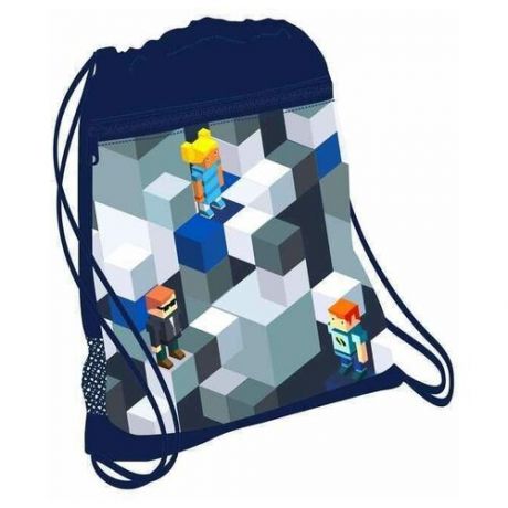 Мешок-рюкзак для обуви Belmil Bricks, с вент. сеткой и объем. карм. на молн., 35х43 см