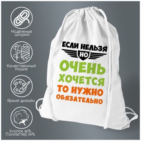 Сумка для обуви CoolPodarok Если нельзя, но очень хочется, то нужно обязательно