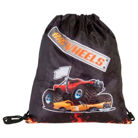 Target Сумка для детской сменной обуви Большие колеса 17888, черный/оранжевый