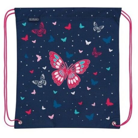 Herlitz Мешок для обуви Butterfly 2020 50026418-4, синий/розовый