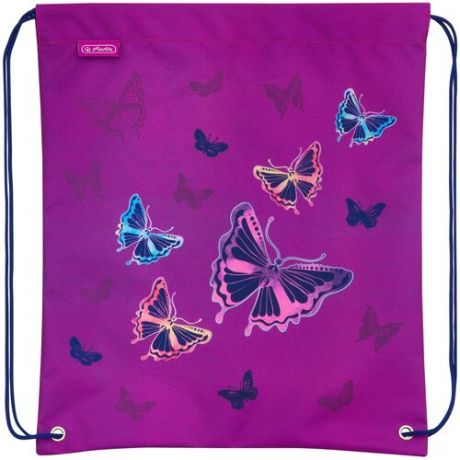 Herlitz Мешок для обуви Glitter Butterfly 50021307-1, фиолетовый