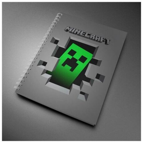 Тетрадь "Minecraft - Creeper", А5, 48 листов, без разлиновки