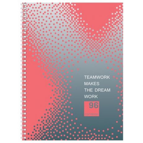 BG Тетрадь Dream work Т4гр96 9712, клетка, 96 л., розовый/серый