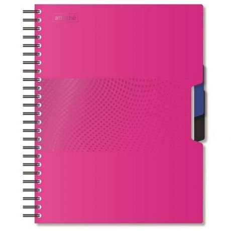 Бизнес-тетрадь Attache Digital A5 140 листов розовая в клетку на спирали 170x205 мм, 1059957