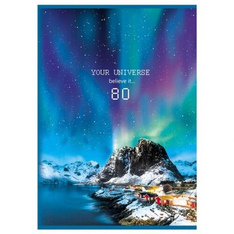 BG Упаковка тетрадей "Polar nature" Т4ск80 9725 3 шт., клетка, 80 л., синий/фиолетовый/белый