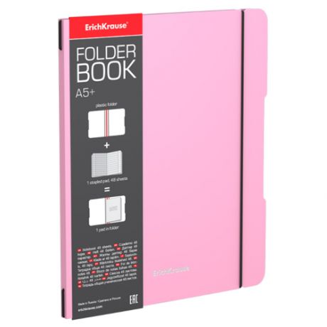 ErichKrause FolderBook Pastel, клетка, 48 л., розовый