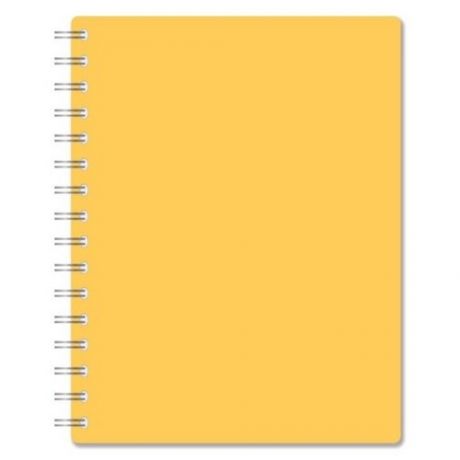 Бизнес-тетрадь А5,96л,кл,спир,пластик,тон.бл. Attache Bright colours Желтый 1368111