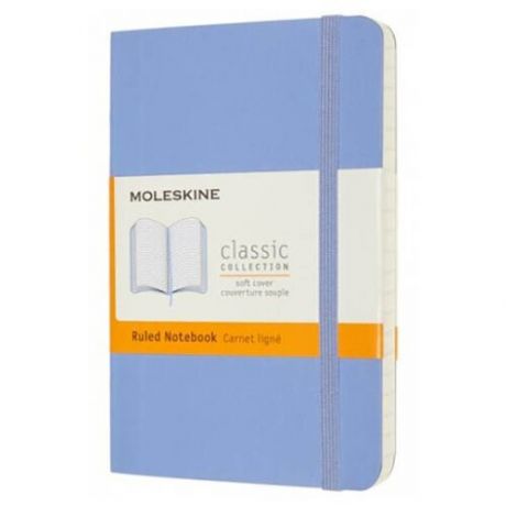 Блокнот Moleskine Classic Soft Pocket 90x140mm 96 листов Blue Hydrangea QP611B42 / 1215742
