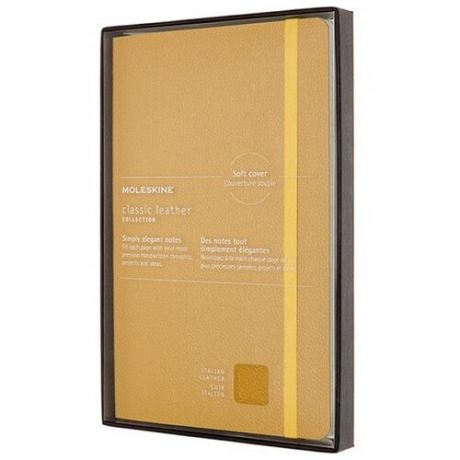 Блокнот Moleskine Limited Edition Leather Yellow Large 130х210, 192 листа LCLH31SM17BOX