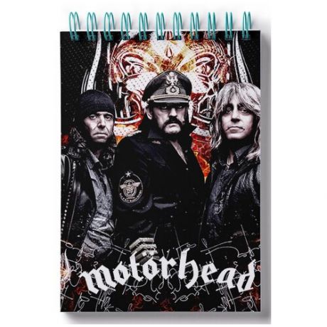 Блокнот для записей, листы в клетку Motorhead