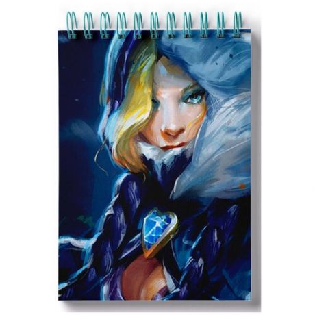 Блокнот для записей, листы в клетку Девушка Crystal Maiden