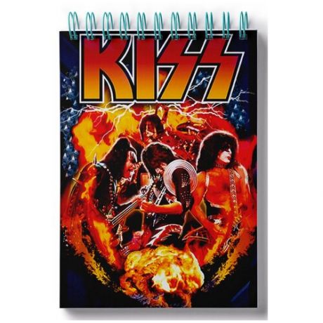 Блокнот для записей, листы в клетку KISS Fire