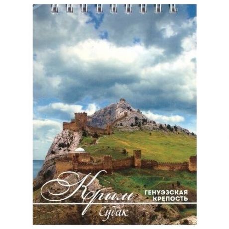 Блокнот А6 "Крым. Судак. Генуэзская крепость" Терра-АйТи БК 40-019, клетка, спираль