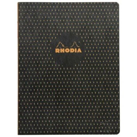 Блокнот Rhodia HERITAGE, 190х250 мм, черный moucheture, мягкая обложка, клетка, 32л, кремовый, 90г/м