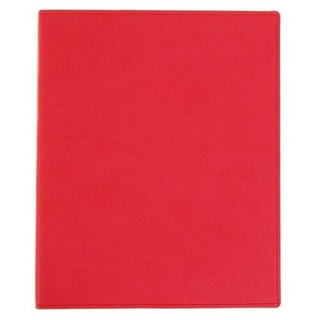 Бизнес-блокнот А4, 96 листов «Премиум», обложка из искусственной кожи, красный