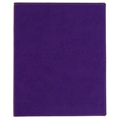 Бизнес-блокнот А4, 96 листов «Премиум», обложка из искусственной кожи, фиолетовый