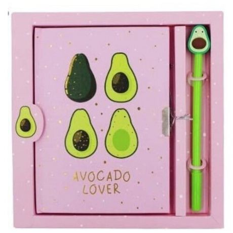 Набор блокнот и ручка для детей "Avocado time" фиолетовый