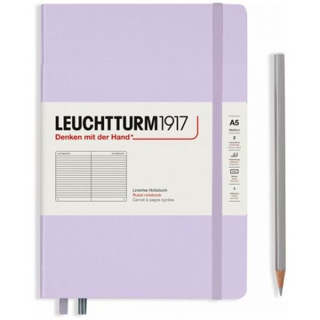 Блокнот Leuchtturm Smooth Colours А5 (в линейку) 125л сиреневый твердая обложка