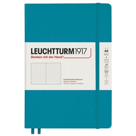 Записная книжка в точку Leuchtturm A5 251 стр., твёрдая обложка, синий океан