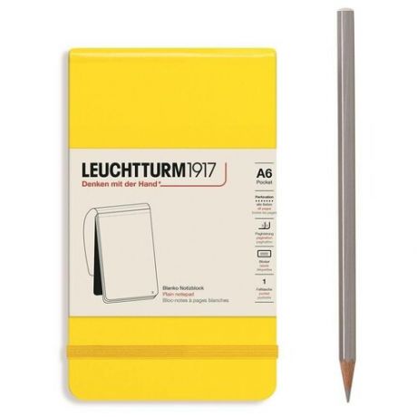 Блокнот нелинованный Leuchtturm Reporter Notepad Pocket 188 стр., твердая обложка лимонный