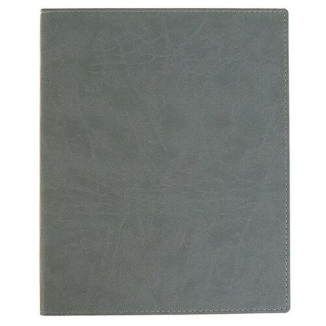 Бизнес-блокнот А4, 96 листов «Премиум», обложка из искусственной кожи, светло-серый