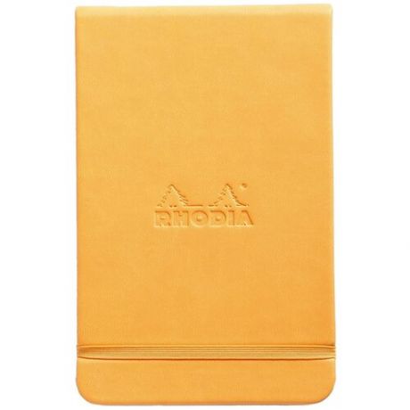 Блокнот Rhodia Webnotebook, 90х140 мм, оранжевый, твердая обложка, нелинованный, 96л, кремовый