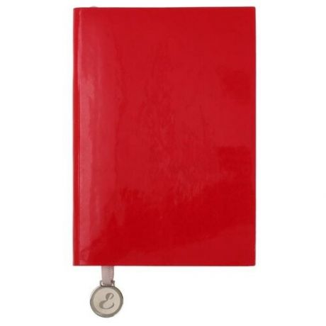 Записная книжка А6, 80 листов в линейку "Лак", интегральная обложка, искусственная кожа, тонированный блок 70г/м2, красный