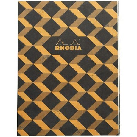 Блокнот Rhodia HERITAGE, 190х250 мм, черный escher, мягкая обложка, клетка, 32л, кремовый, 90г/м2, сшивка