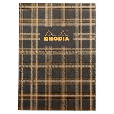 Блокнот Rhodia HERITAGE, 190х250 мм, tartan, твердая обложка, клетка, 32л, кремовый, 90г/м2, сшивка