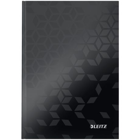 Бизнес-тетрадь Leitz Wow А5 80 листов черная в клетку на сшивке 155х217 мм, 1118883