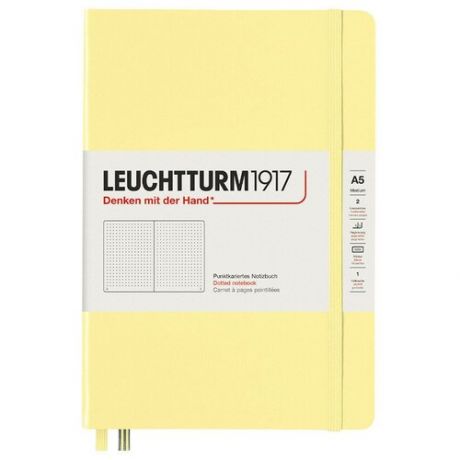Записная книжка в точку Leuchtturm A5 123 стр., мягкая обложка, ванильный