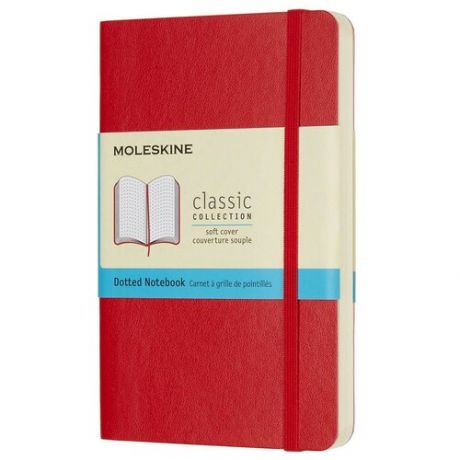 Блокнот Moleskine CLASSIC SOFT QP614F2 Pocket 90x140мм 192стр. пунктир мягкая обложка красный