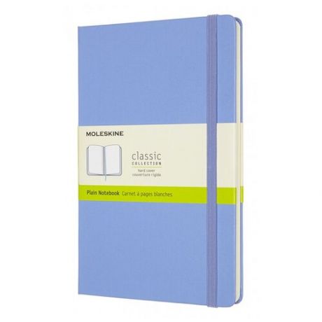 Блокнот Moleskine Classic Large, 130 х 210 мм, 240 страниц, нелинованный, твердая обложка, голубая гортензия