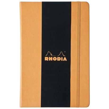 Блокнот Rhodia "Webnotebook" 14х21 см 96 л 90 г, оранжевый, листы: слоновая кость