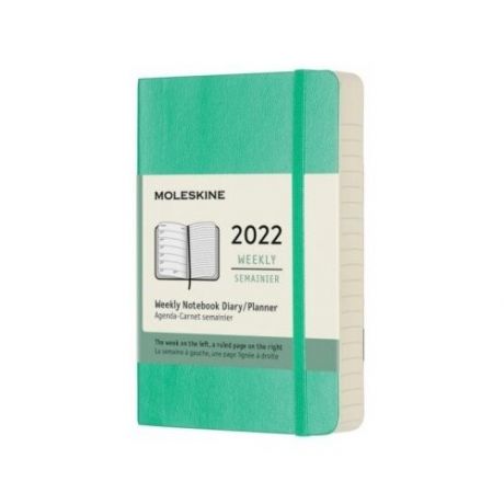 Еженедельник Moleskine "classic wkly" pocket 90x140 мм 144 стр, мятный