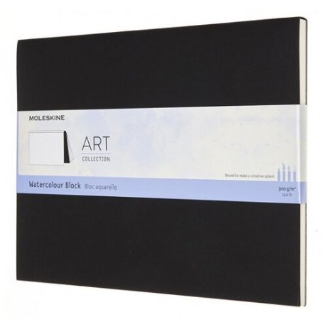 Блокнот Moleskine ART WATERCOLOR ARTWBL4 XLarge 190х250мм 20л нелинованный мягкая обложка черный