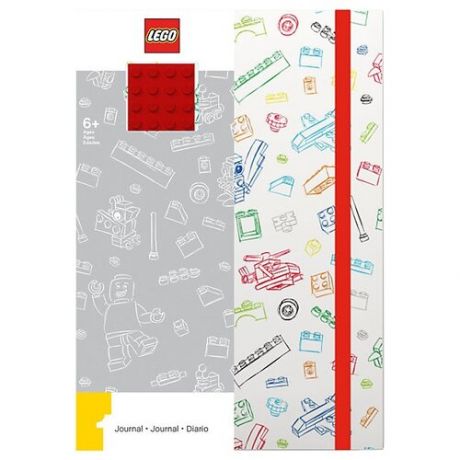 Блокнот LEGO 51840 А5 96 листов, красный, белый
