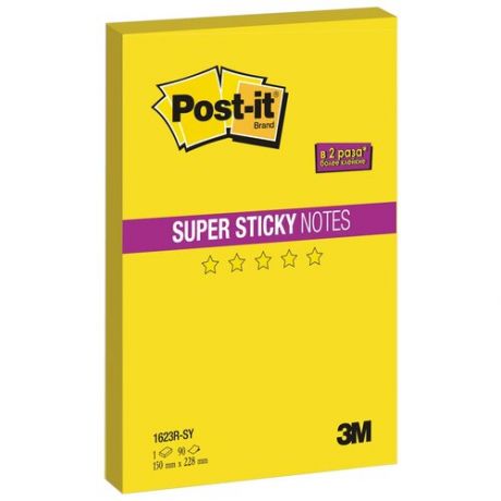 Post-it Блок Super sticky, 150х228 мм, 90 листов (1623R) красный